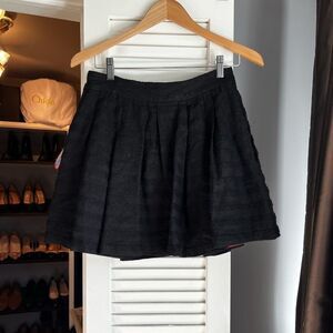 Rachel Roy Pleated Boucle Mini Skirt